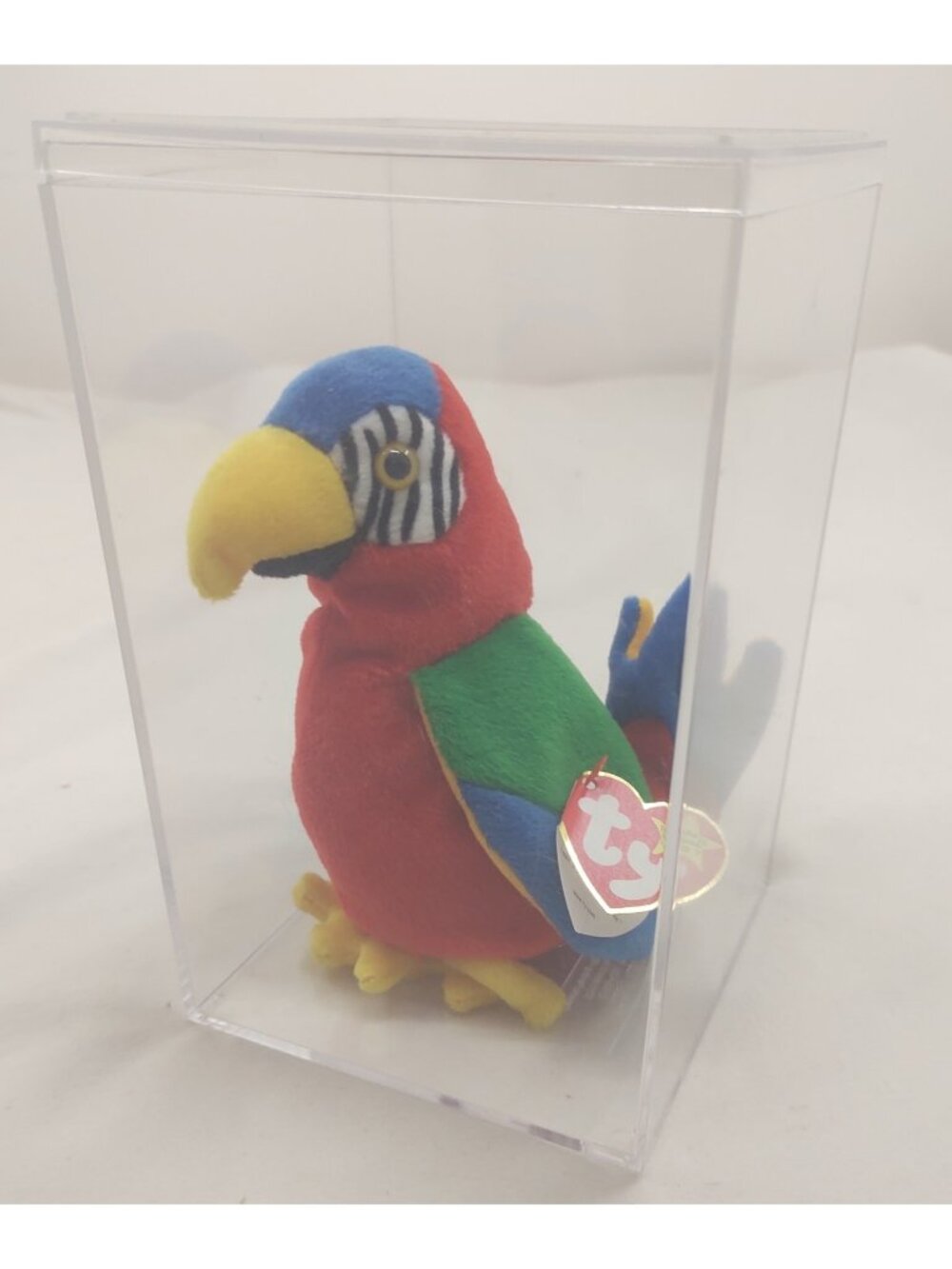 Ty Beanie Baby Jabber Parrot 1997 Error Tag w/ Hang Tag Colorful Plush